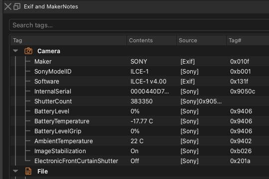 Exif und MakerNotes
